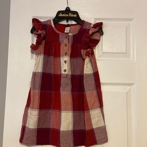 Cute red flannel dress.